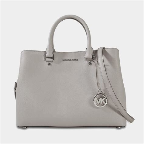 michael kors large satchel heather grey|Michael Kors grey purses.